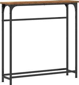 vidaXL Masă de consolă Lemn vechi 75 x 19,5 x 75 cm Lemn compozit