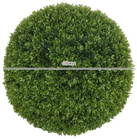 HOMCOM Set de 2 bule de bux artificial de 40 cm decorațiuni pentru interior sau exterior verde închis | Aosom Romania