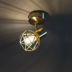 Set de 4 spoturi Art Deco cu braț pivotant și înclinabil din alamă - Mosh