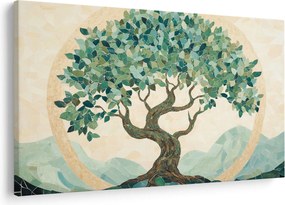 Tablou – Mozaic elegant cu arbore (90x60 cm)