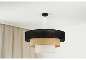 Brilagi - Lustr pe cablu ASPEN LUNETA 1xE27/15W/230V Ø60 negru/bej/crem