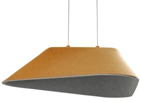 Lustra LED suspendata design modern Carbon galben