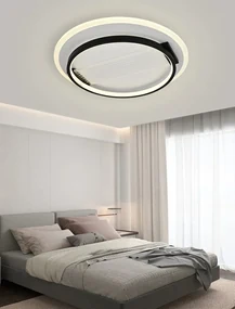 Lustra LED Cu Telecomanda, Elit's Esn R9053R, 102W, NegruAlb