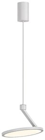 Lustra LED din metal alb reglabila Ovidia