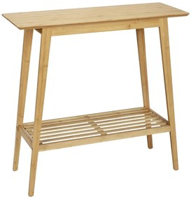 Masă consolă în culoare naturală din bambus 30x80 cm Kona – Wenko