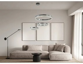 Lustră cu cristale LED THALIA, reglabilă, suspendată pe cablu, 120W/230V 3000-6000K + telecomandă
