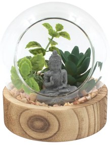 Glob decorativ sticlă Buddha plante 12cm