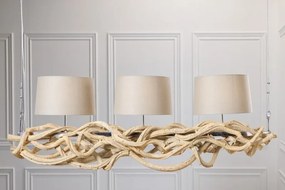 Lustra suspendata cu cadru din lemn reciclat Vigine 165cm