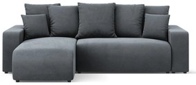 Coltar extensibil Jini cu 4 locuri, colt reversibil si tapiterie din catifea