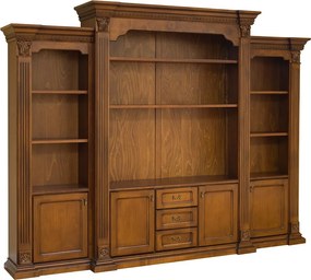 Bibliotecă lemn masiv Augustine, 262 × 40 × 244 cm