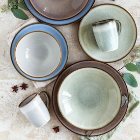 Mäser Set of 8 shallow and deep plates SMOKY'S –brown