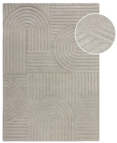 Covor din lână Flair Rugs Zen Garden 120 x 170 cm, gri