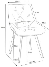 Set 2 buc scaune sufragerie Cajon (roz). 1117280