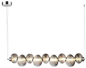 Lustră LED suspendată pe cablu BOLLA LED/32W/230V, crom lucios/gri fumuriu