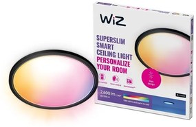 WiZ - Plafonieră LED RGB SUPERSLIM dimabilă 22W 230V Wi-Fi negru