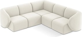 Colțar bej cu tapițerie din catifea Lani – Makamii