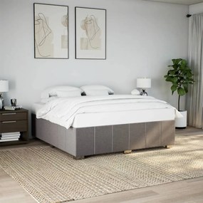 3284857 vidaXL Cadru de pat fără saltea, gri taupe, 180x200 cm, textil