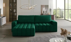 Coltar extensibil cu spatiu pentru depozitare, 250 x 175 x 92 cm, Bonett L1, Eltap (Culoare: Verde)