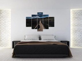 Tablou drumul de lemn în amurg (150x105 cm)