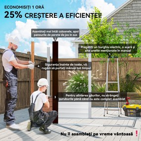 Outsunny Magazie Grădină Magazie Pentru Unelte Grădină Cu Uși Glisante 235.7x152x208.7cm | Aosom Romania