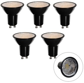 Set de 5 becuri LED GU10 dimabile 50mm tip fagure 6W 400 lm 3000K
