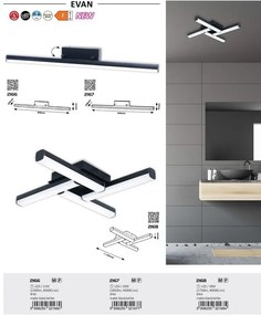 Aplica LED pentru baie design modern Evan IP44
