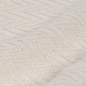 Cuvertură crem din bumbac reciclat 180x260 cm Spike – Ixia