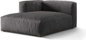 Modul pentru canapea modulară gri cu tapițerie din catifea (cu colț pe partea stângă) Martina – Micadoni