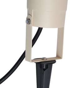Spot cu țăruș bej GU10 50mm reglabil IP65 cu cablu și ștecher inclus - Basic