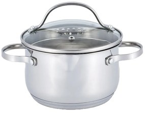 Oala cu margine si gauri pentru lichid Voltz V51210D26, 26 cm, 7,6 litri, Inductie, Inox