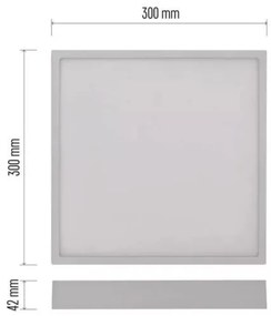 Plafonieră LED/28,5W/230V 3000/3500/4000K 30x30 cm albă