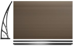 Copertină pentru ușă Aldotrade 150 x 100 cmLagrada, maro