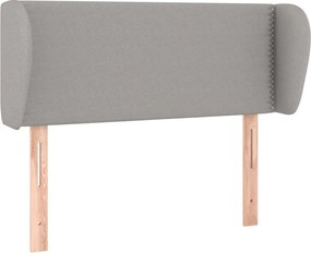 vidaXL Tăblie de pat cu aripioare gri deschis 103x23x78/88 cm textil