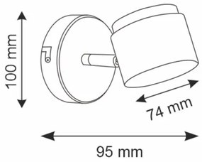 Spot LED de perete KUBIK LED/4,2W/230V alb