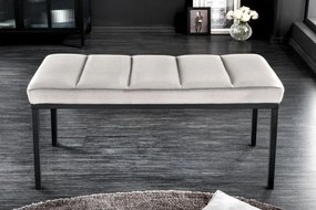 Bancheta tapitata design modern Boutique 80cm, gri deschis