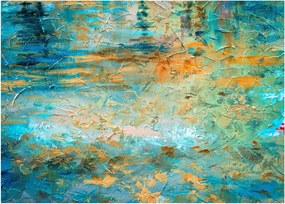 Tablou pe sticlă - Abstract albastru (70x50 cm)