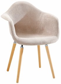 Fotoliu de design, material textil bej/fag, KADIR TYP 3