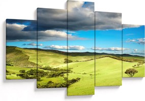 Tablou - Peisaj verde cu dealuri (150x105 cm)
