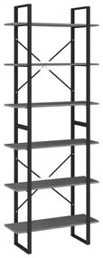 806544 vidaXL Dulap înalt, gri, 80x30x210 cm, lemn masiv de pin
