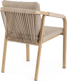 Scaun de grădină în culoare naturală din metal Kalimera – Bizzotto