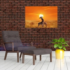 Tablou - Girafe în Parcul Național Serengeti (90x60 cm)