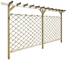 Gard impletit pentru gradina cu pergola