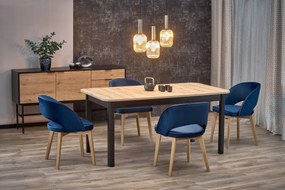 Masa extensibila Florian L160-228 cm stejar artizan/negru