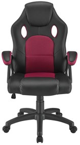 Juskys Scaun de birou Montreal - negru / visiniu
