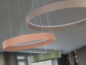 Lustra cu 3 inele colorate LED CCT si telecomanda Halos