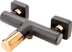 Baterie dus FDesign Ardesia, negru mat rose gold lucios