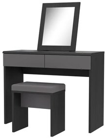 Set Masuta Toaleta Delice, Gri Wolfram Uni Si Stejar Negru, 100.3 Cm