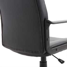 Scaun birou Vinsetto, cu roti, captusit, 60×60×90-99cm, negru | Aosom Romania