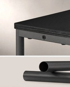 Masuta de cafea cu sertar si port USB NEXIVO, negru