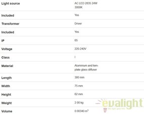 Aplica LED de exterior design modern TACANA alb 71047